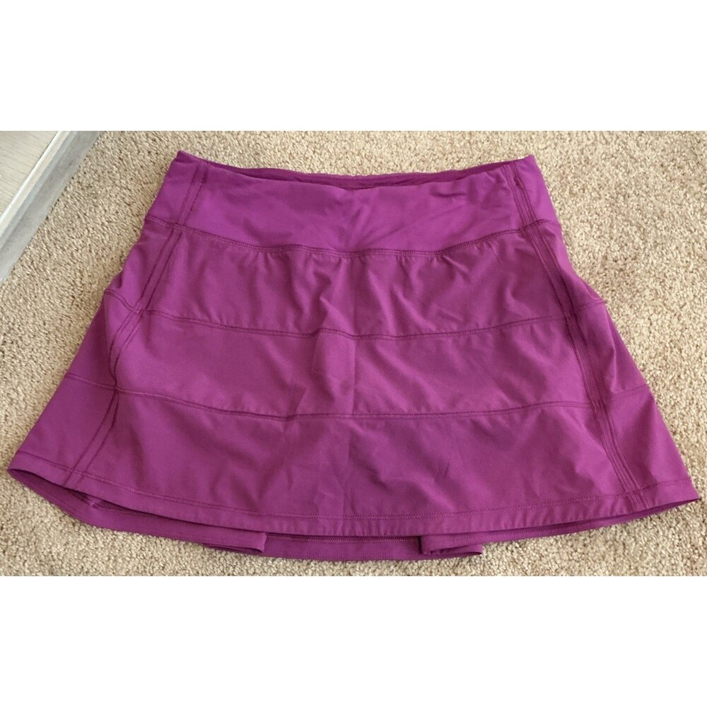 Lululemon Pace Rival Mid-Rise Skirt Magenta Purple Size 4 EUC